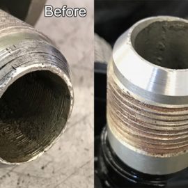 Repair leaky fittings on an aircraft boost pump